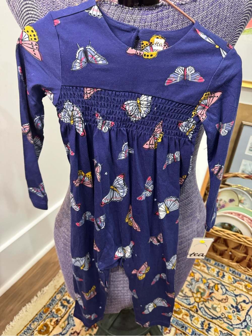 Tea collection butterfly romper 18-24 months NWT